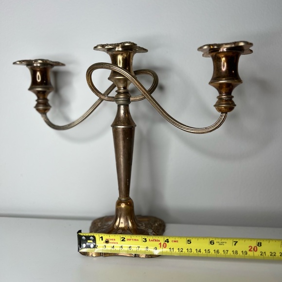 Antique Vintage Three Candles Holder - Picture 3 of 7
